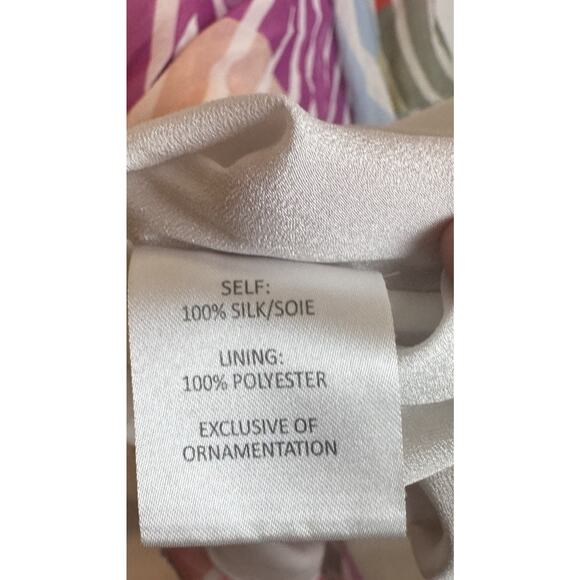 Tanya Taylor Goldie Stripe Maxi Dress Size 2 100% Silk Handkerchief Hem MSRP$575 - Picture 10 of 11